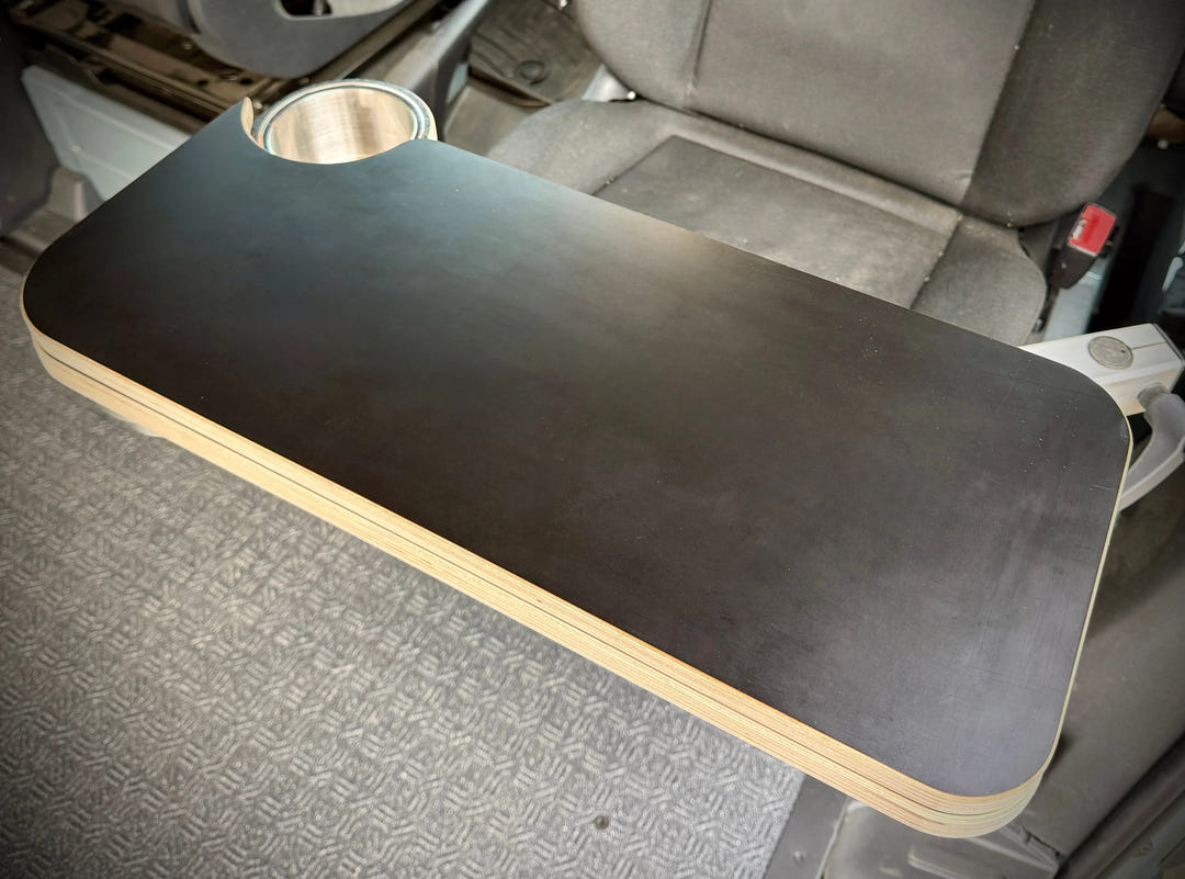 Hex-Duo Folding Black Hex Lagun Table 3/4" For Camper Vans and RVs - AVC RIG