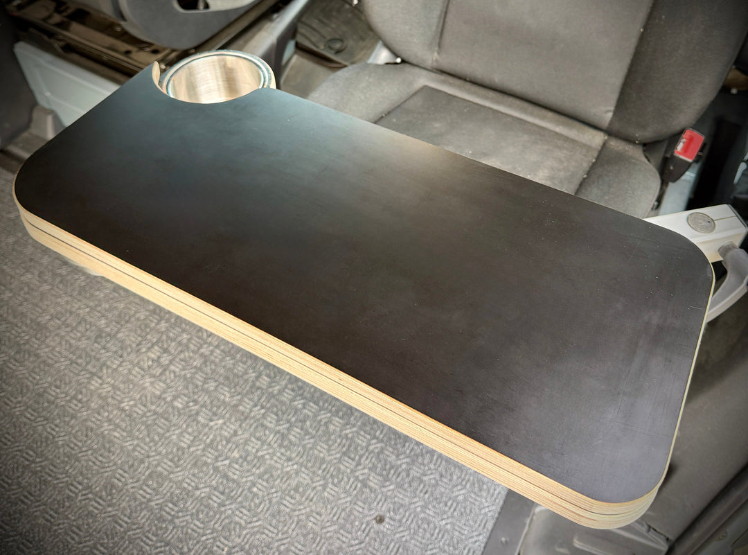Hex-Duo Folding Black Hex Lagun Table 3/4" For Camper Vans and RVs - AVC RIG