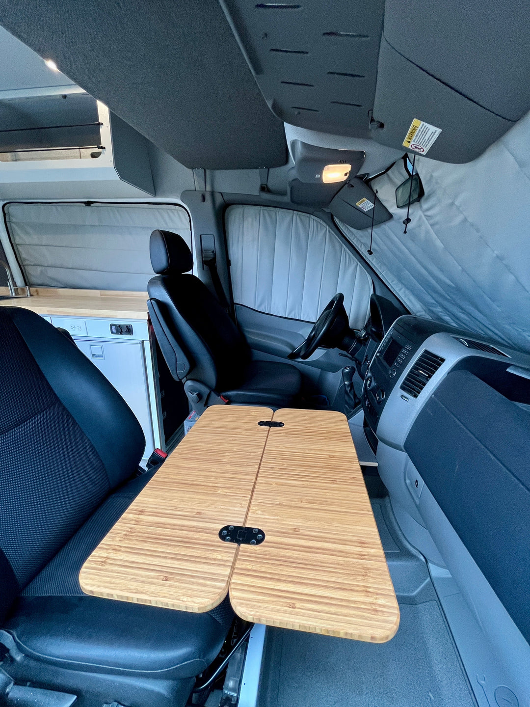 Slim Half Folding Bamboo Lagun Table 1/2" Thick For Camper Vans and RVs - AVC RIG