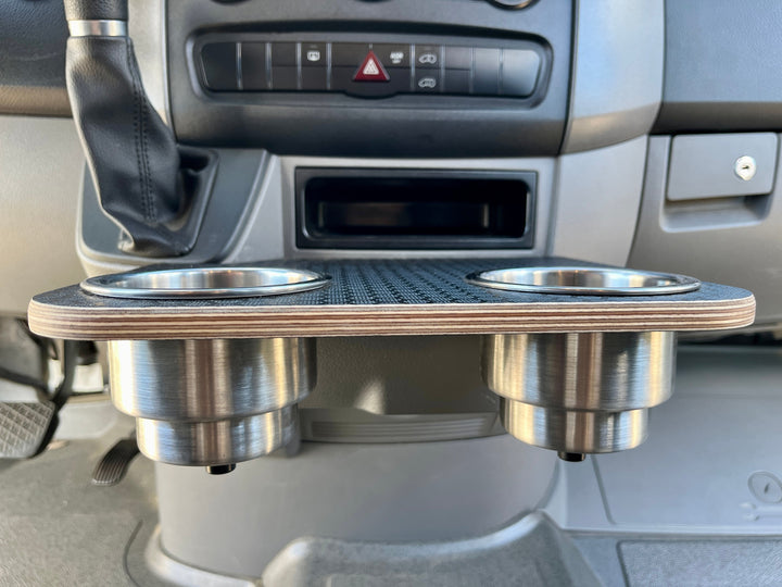 Mercedes Sprinter NCV3 06-18 Black Hex Cup Holder Snack Tray - AVC RIG