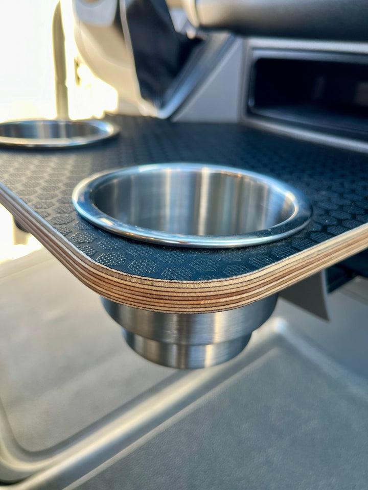 Mercedes Sprinter NCV3 06-18 Black Hex Cup Holder Snack Tray - AVC RIG