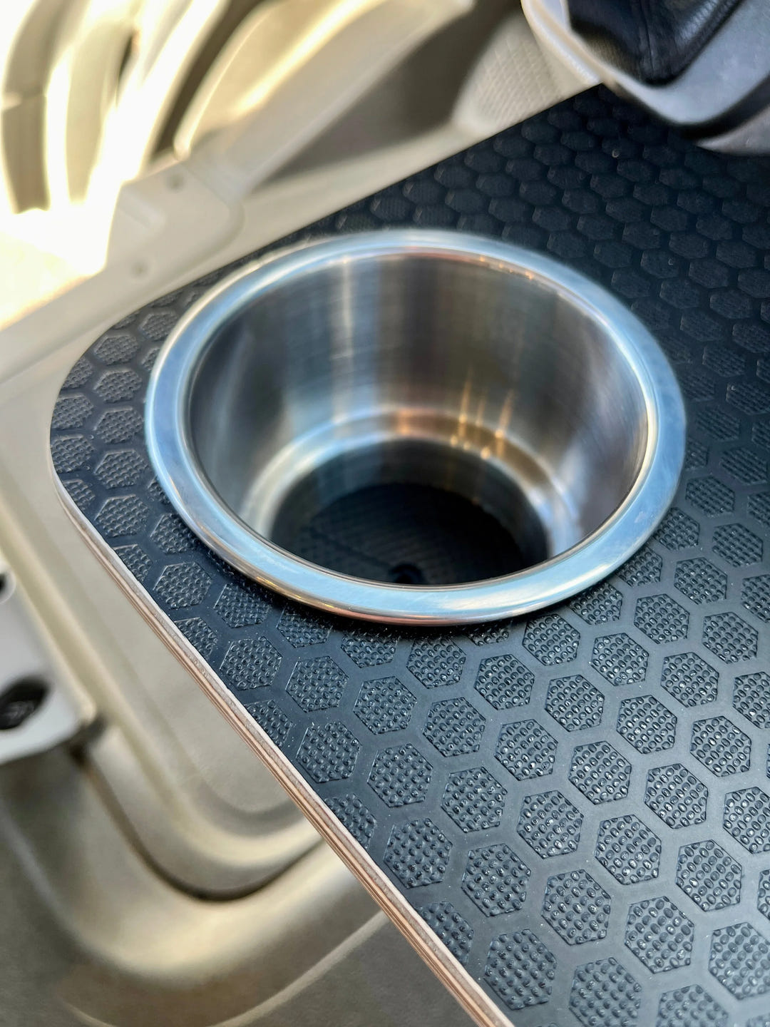 Mercedes Sprinter NCV3 06-18 Black Hex Cup Holder Snack Tray - AVC RIG