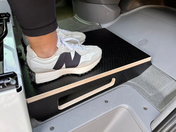 Mercedes-Benz Sprinter Black Hex Passenger Foot Platform Camper Van Stool - AVC RIG