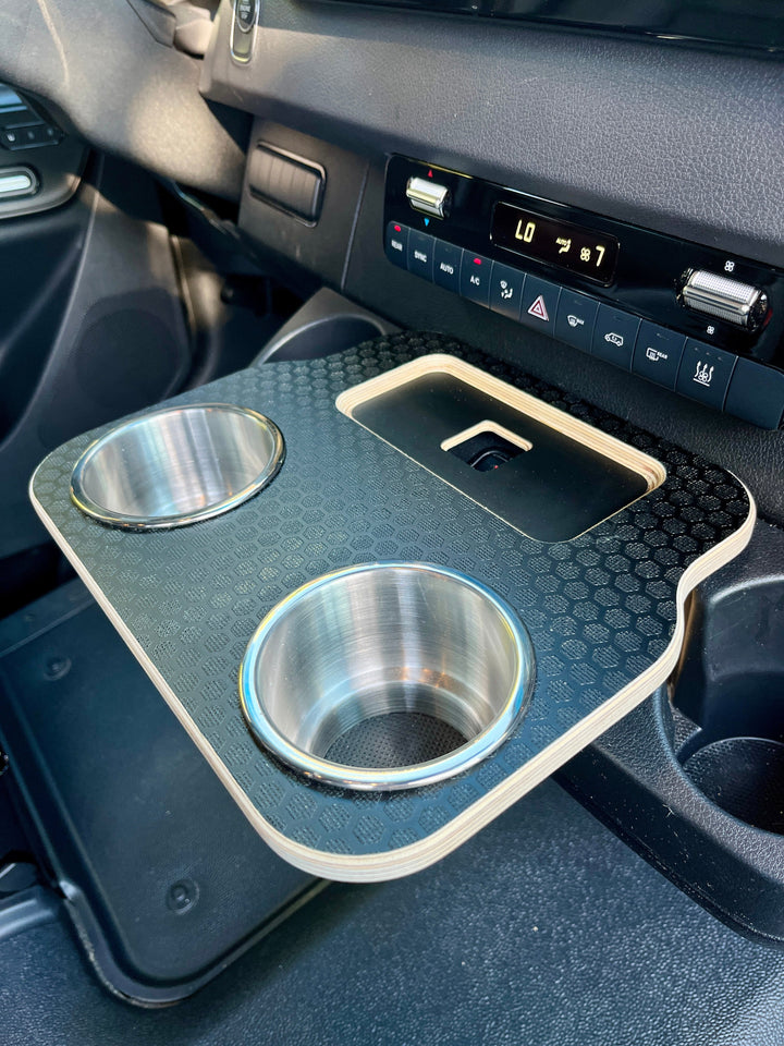 Mercedes Sprinter VS30 19-Current Black Hex Cup Holder Snack Tray - AVC RIG