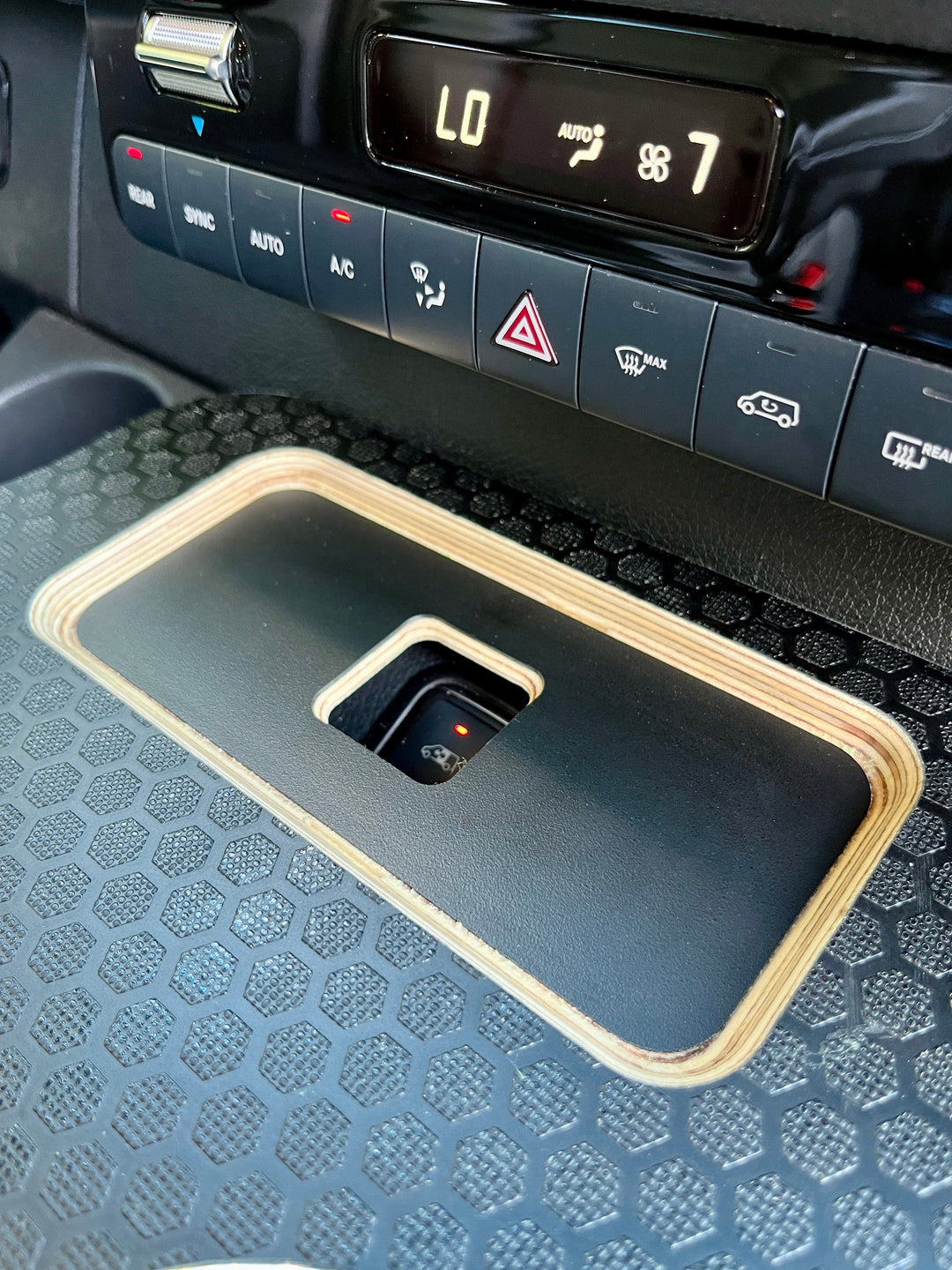 Mercedes Sprinter VS30 19-Current Black Hex Cup Holder Snack Tray - AVC RIG