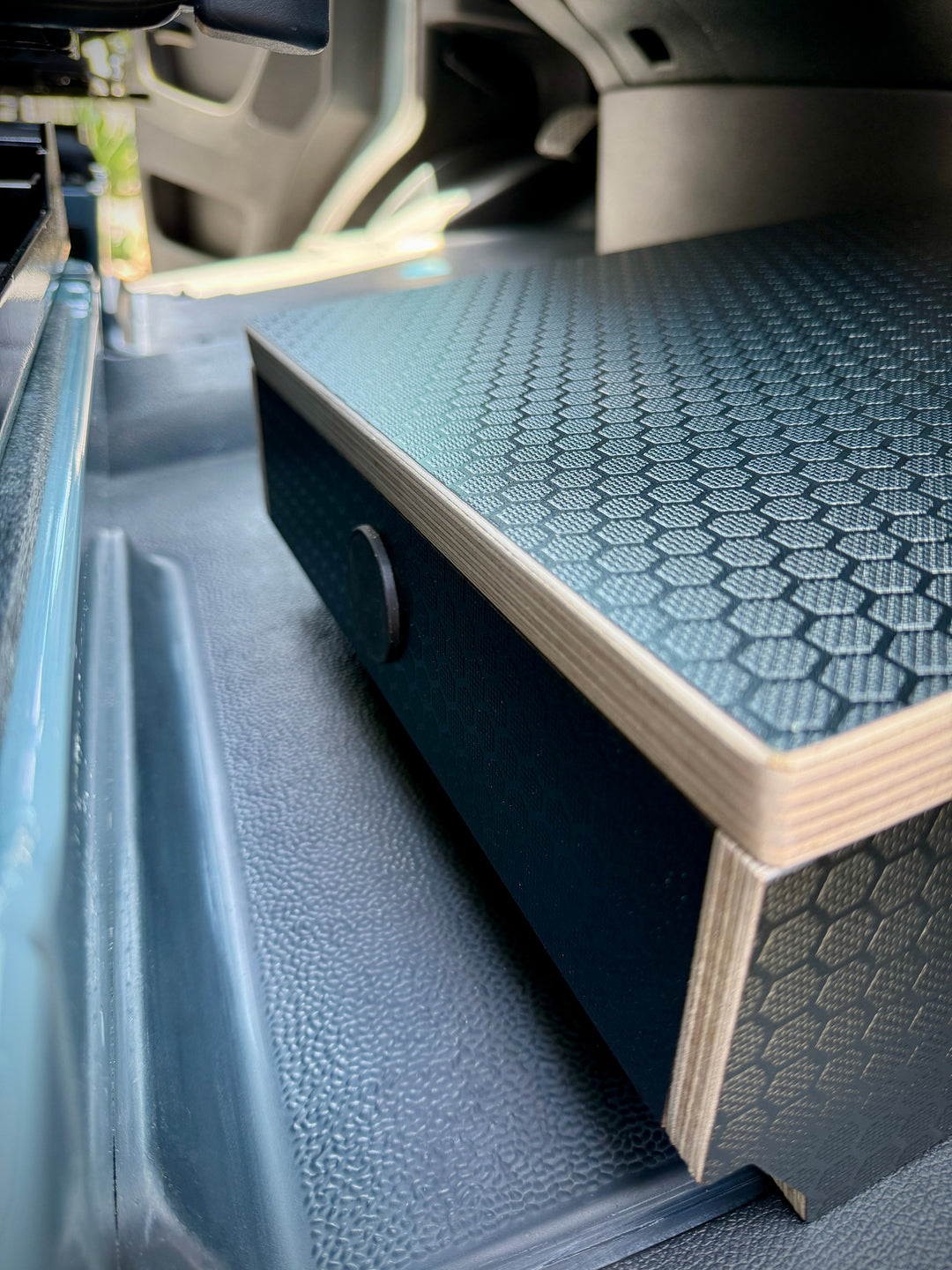 Mercedes-Benz Sprinter Black Hex Passenger Foot Platform Camper Van Stool - AVC RIG