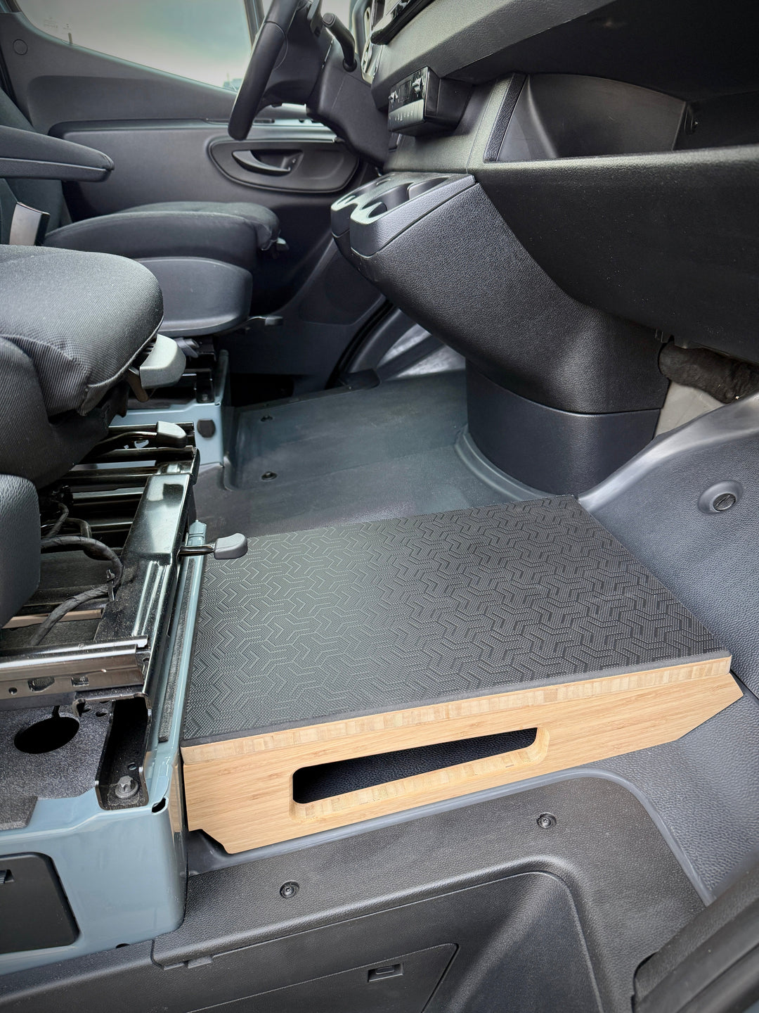 Mercedes-Benz Sprinter Bamboo Passenger Foot Platform Camper Van Stool - AVC RIG