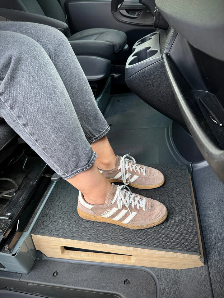 Mercedes-Benz Sprinter Bamboo Passenger Foot Platform Camper Van Stool - AVC RIG