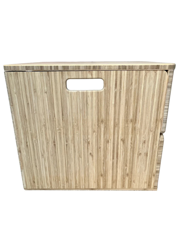Laveo Dry Flush Portable Waterless Toilet Bamboo Lift top Cabinet Flat Pack Kit - AVC RIG