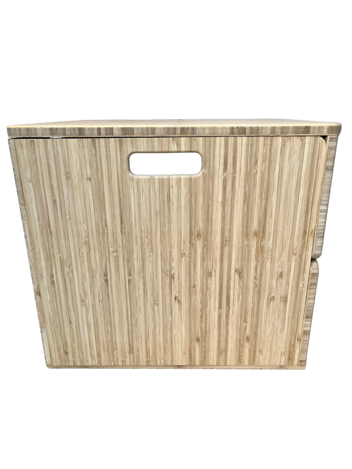 Laveo Dry Flush Portable Waterless Toilet Bamboo Lift top Cabinet Flat Pack Kit - AVC RIG