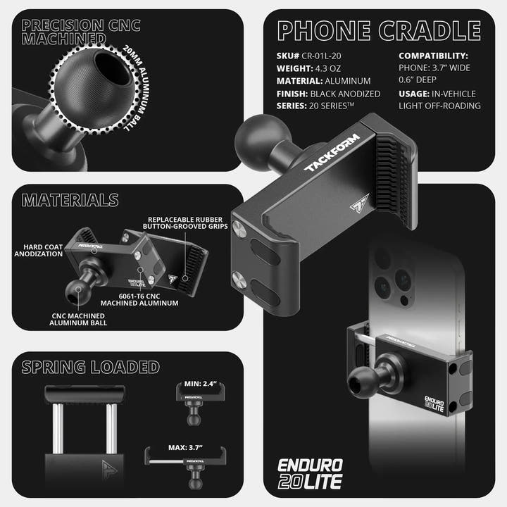 2020+ Ford Transit LINK™ Vent Mount Bracket With 20LITE Phone Holder | 3.5" Arm | (Not Compatible With Transit Connect) - AVC RIG