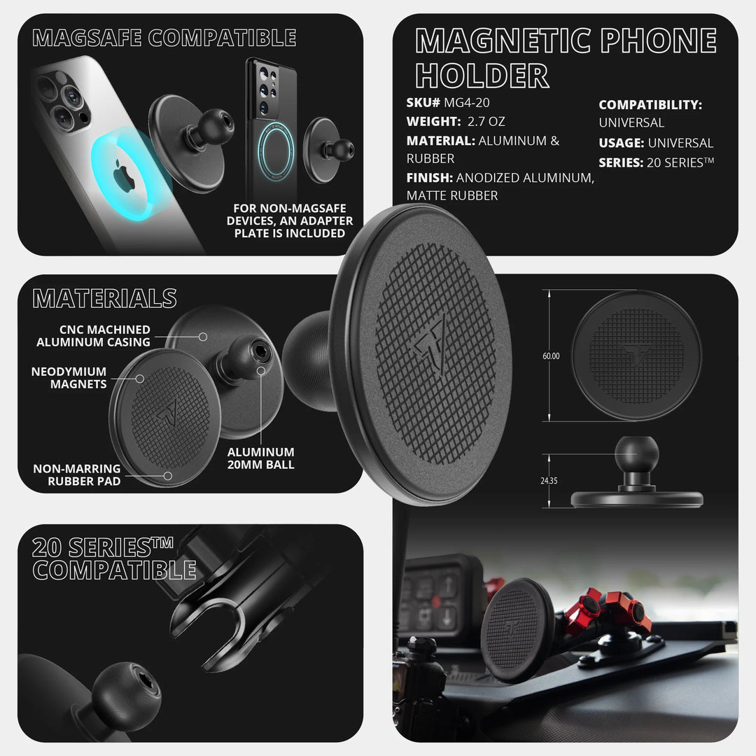 2020+ Ford Transit LINK™ Vent Mount Bracket With MagSafe Phone Holder | 3.5" Arm | (Not Compatible With Transit Connect)