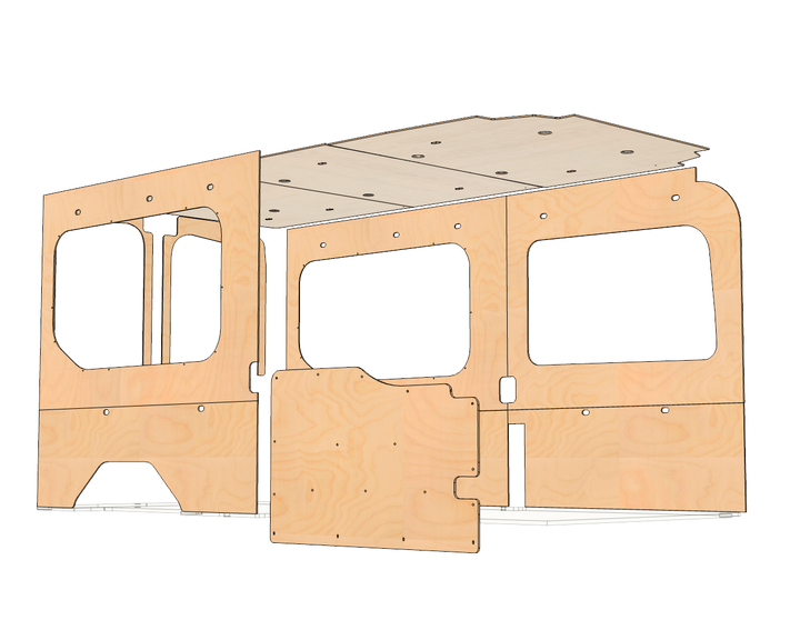 Transit Medium Roof 148 Wood Wall Kit