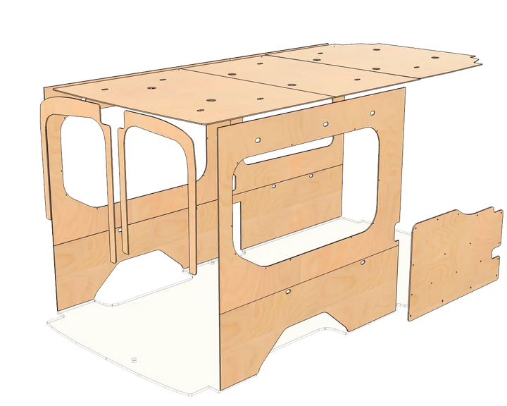 Ford Transit Medium Roof 148 Wood Wall Kit - AVC RIG