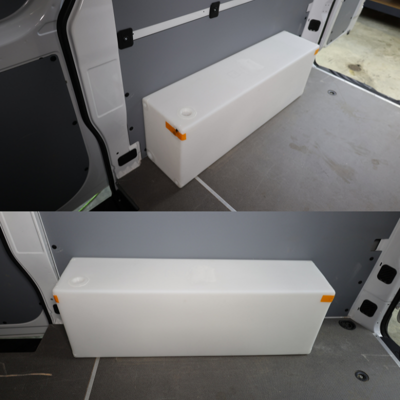 NW Conversions 24 Gallon Wheel Well Water Tank - Centered (SP-C-24)