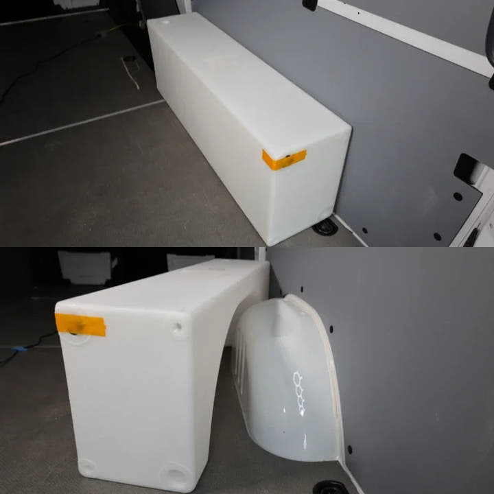 24-Gallon Wheel Well Water Tank - Center (SP-C-24) - AVC RIG