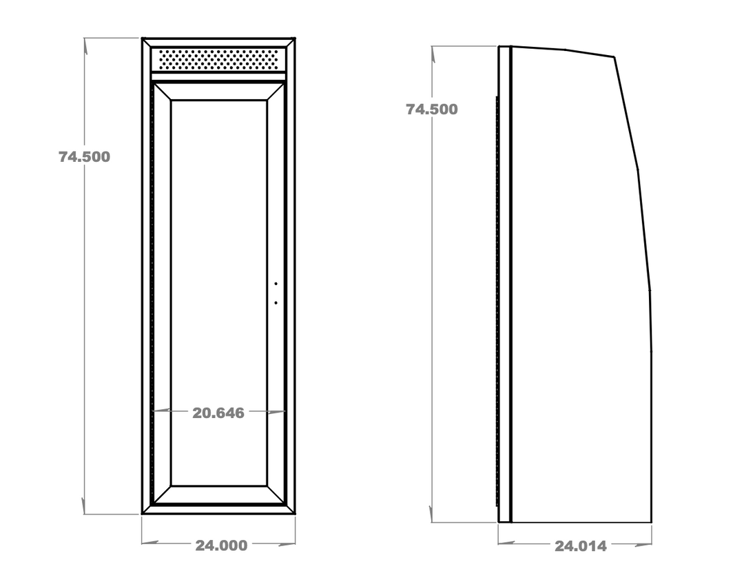 24" Shower - 24" x 24" x 74.5"