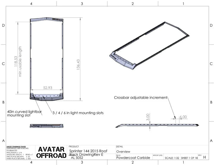 The Ultra Rack – A Low Profile Roof Rack for Sprinter Vans - AVC RIG