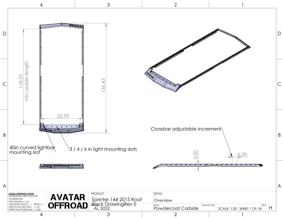 The Ultra Rack – A Low Profile Roof Rack for Sprinter Vans - AVC RIG
