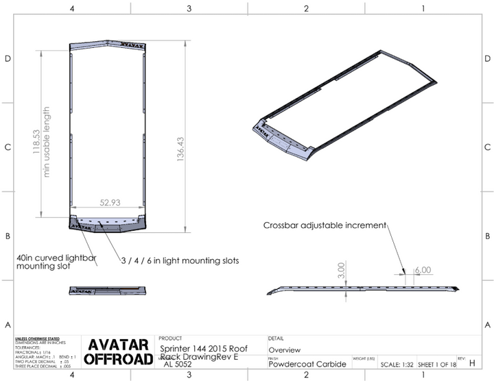 The Ultra Rack – A Low Profile Roof Rack for Sprinter Vans