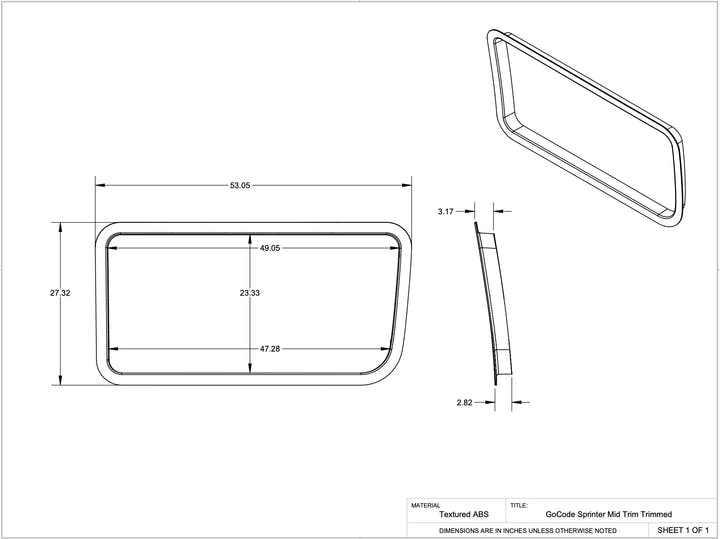 Mercedes Sprinter Driver Mid Trim Ring - AVC RIG