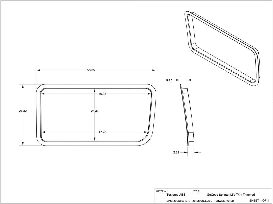 Mercedes Sprinter Driver Mid Trim Ring - AVC RIG