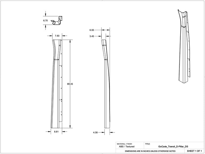 Ford Transit High Roof Rear Trim Kit - AVC RIG