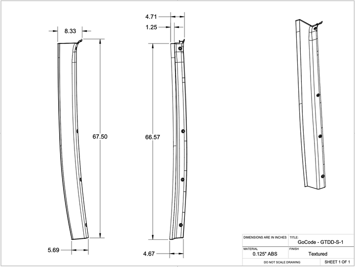 Mercedes Sprinter D-Pillar Trim Kit (Rear Door Threshold)