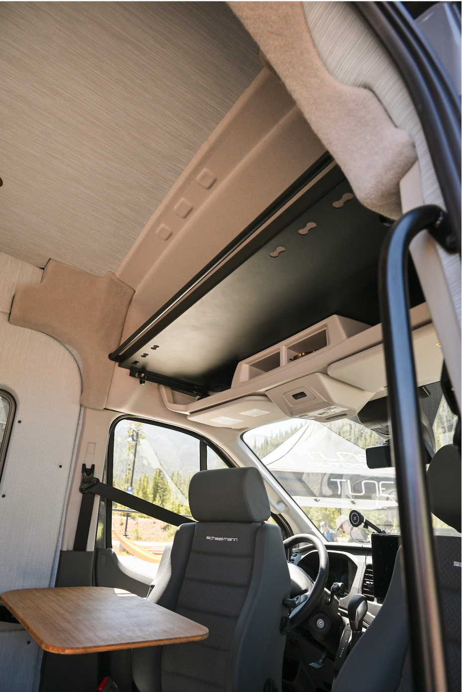 Ford Transit Headliner Shelf &amp; Curtain Rod