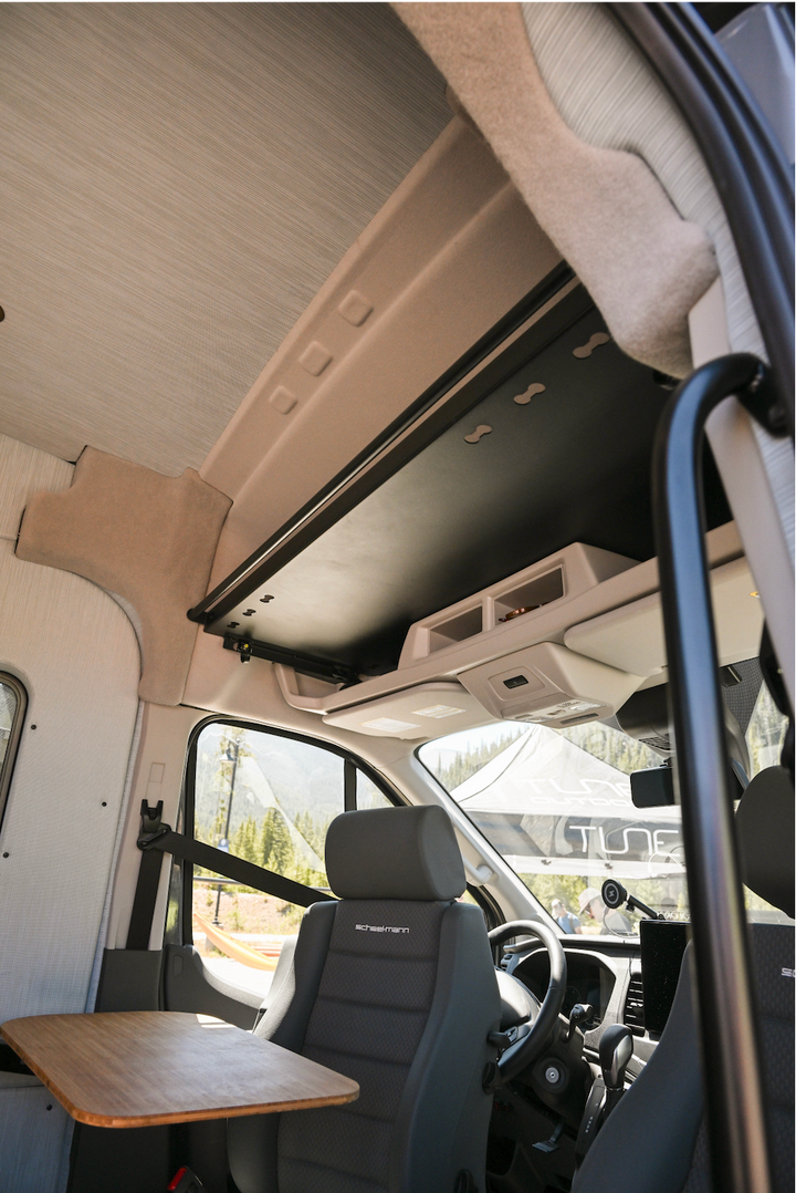 Ford Transit Headliner Shelf &amp; Curtain Rod