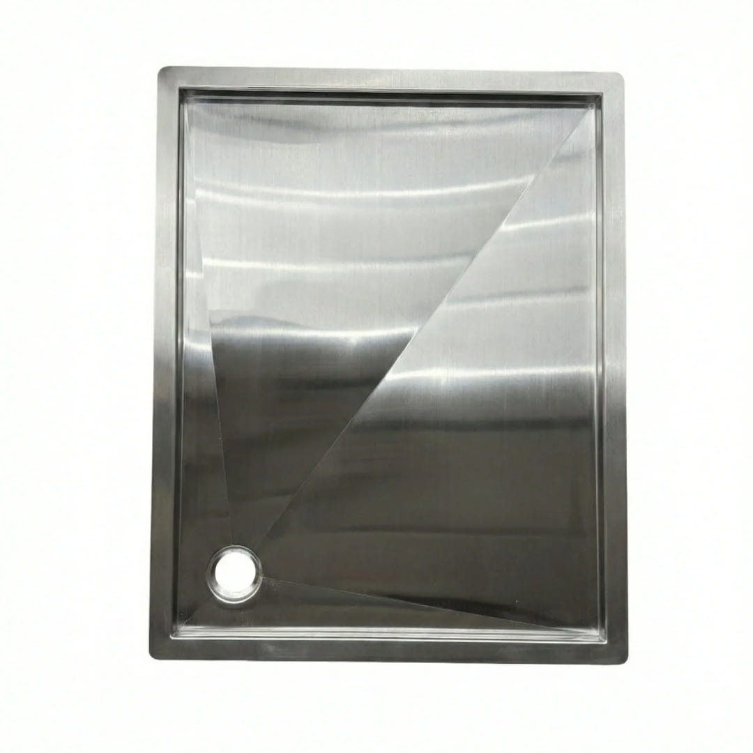 Tetravan In-Floor Shower Pan STAINLESS STEEL - AVC RIG