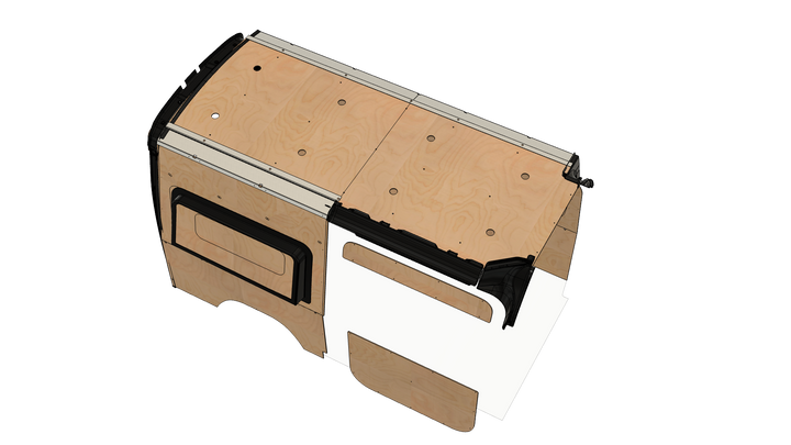 Sprinter 144 Wood Wall Kit For Go Code Trim