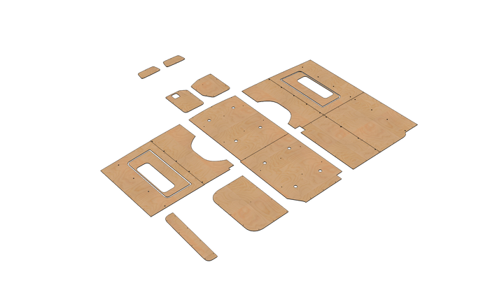 Sprinter 144 Wood Wall Kit For Go Code Trim