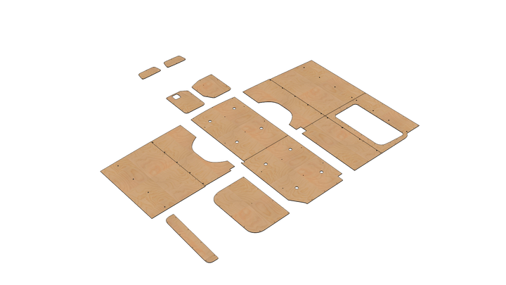 Sprinter 144 Wood Wall Kit For Go Code Trim