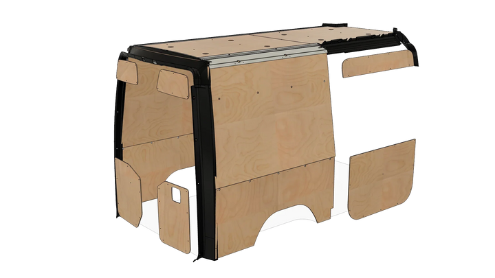 Mercedes Sprinter 144 Wood Wall Kit For Go Code Trim - AVC RIG