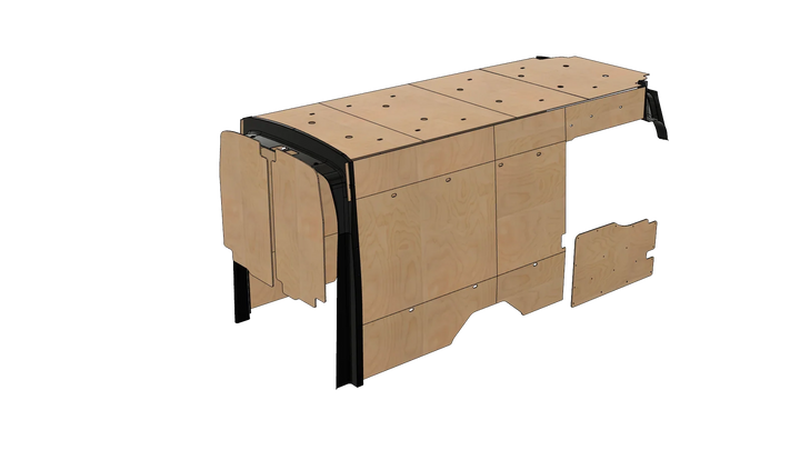 Ford Transit 148 EXT Wood Wall Kit For Go Code Trim - AVC RIG