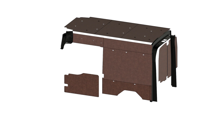Ford Transit High Roof 148 Felt Wall Kit For Go Code Trim - AVC RIG