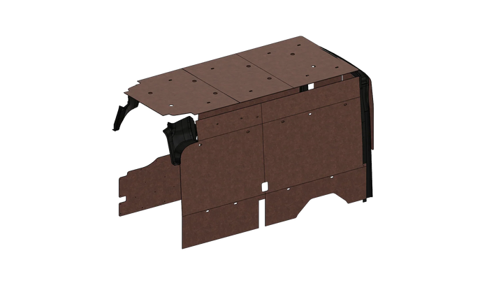 Ford Transit High Roof 148 Felt Wall Kit For Go Code Trim - AVC RIG