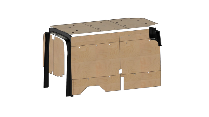 Ford Transit High Roof 148 Wood Wall Kit for Go Code Trim - AVC RIG