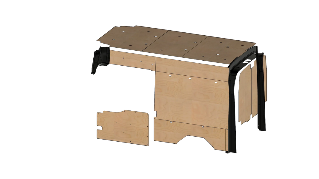Ford Transit High Roof 148 Wood Wall Kit for Go Code Trim - AVC RIG