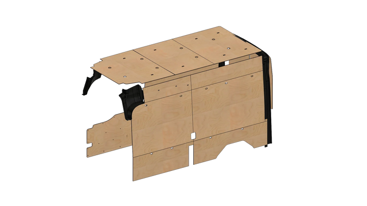 Ford Transit High Roof 148 Wood Wall Kit for Go Code Trim - AVC RIG