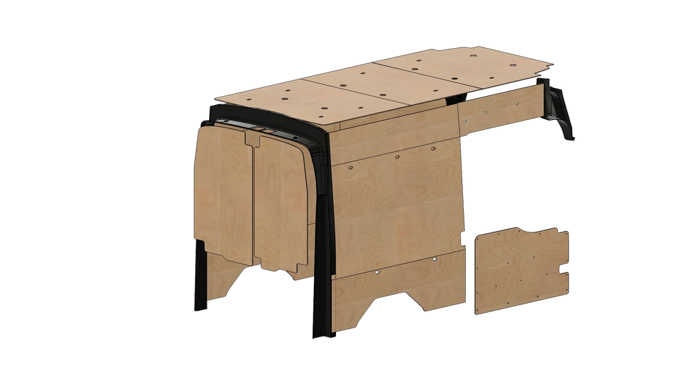 Ford Transit High Roof 148 Wood Wall Kit for Go Code Trim - AVC RIG