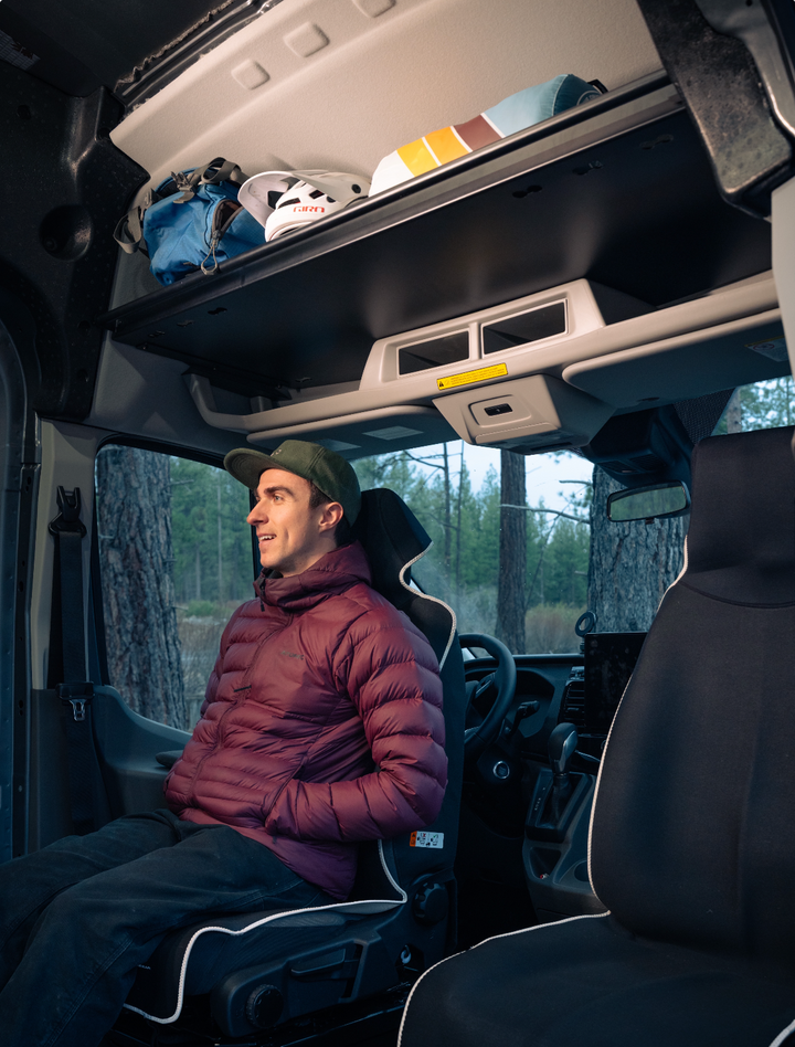 Ford Transit Headliner Shelf &amp; Curtain Rod