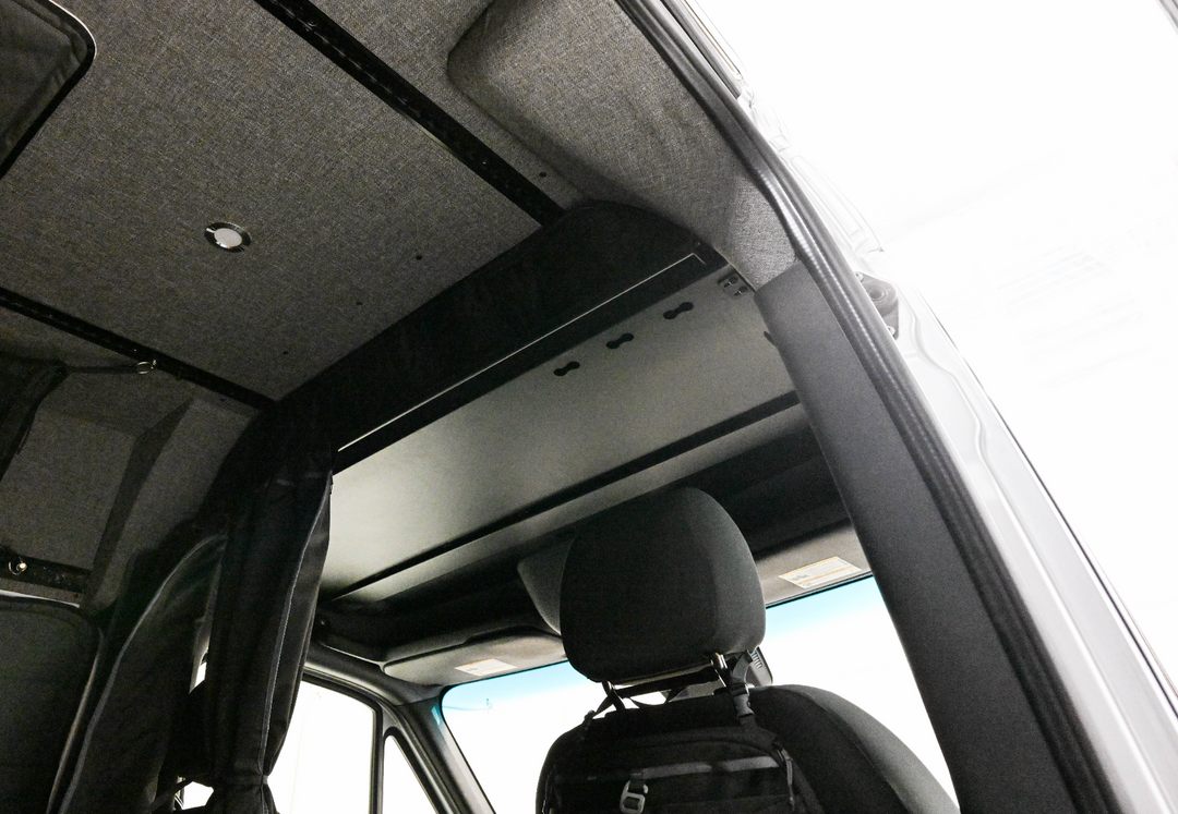 Ford Transit Headliner Shelf &amp; Curtain Rod