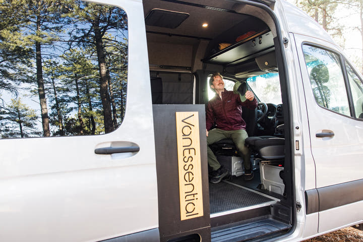 Mercedes Sprinter Headliner Shelf &amp; Curtain Rod - AVC RIG
