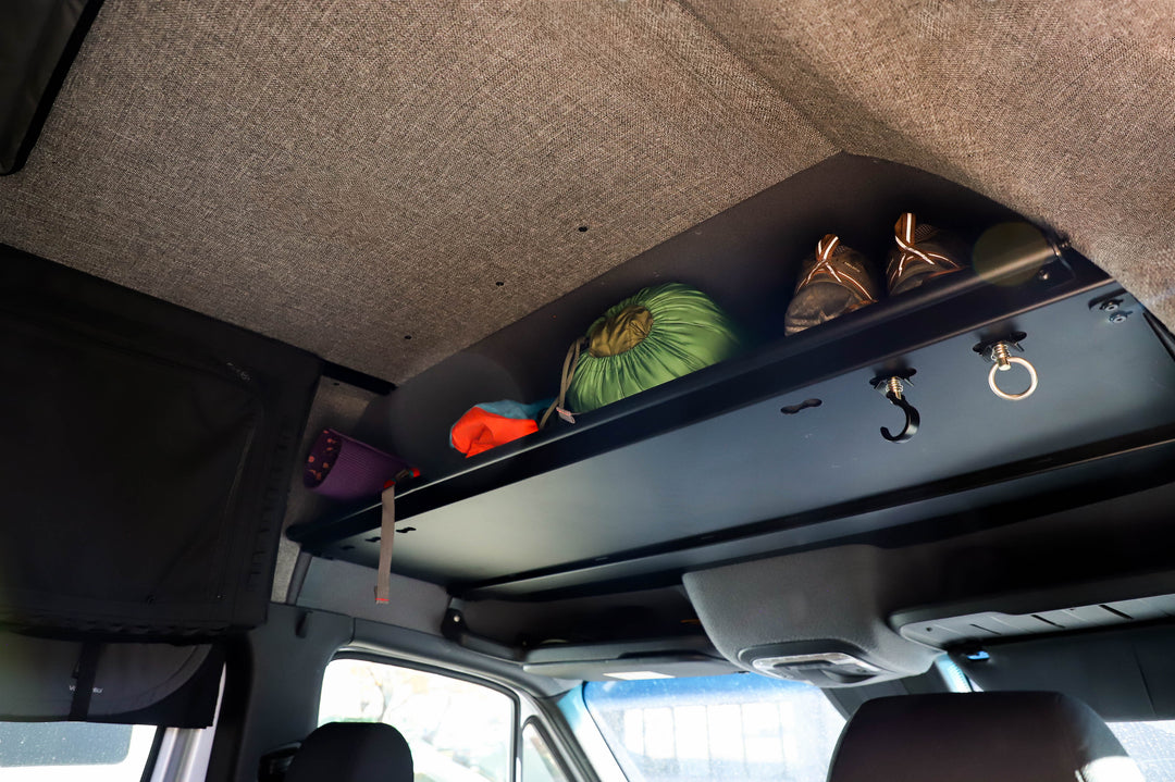 Mercedes Sprinter Headliner Shelf &amp; Curtain Rod