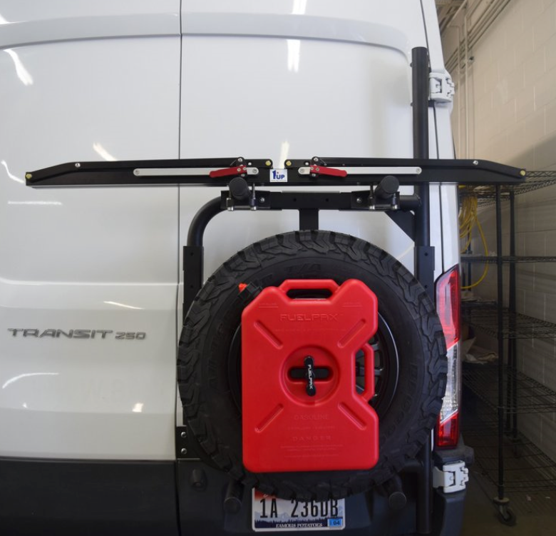 Rover Vans Tire Carrier & Accessory Rack Combo